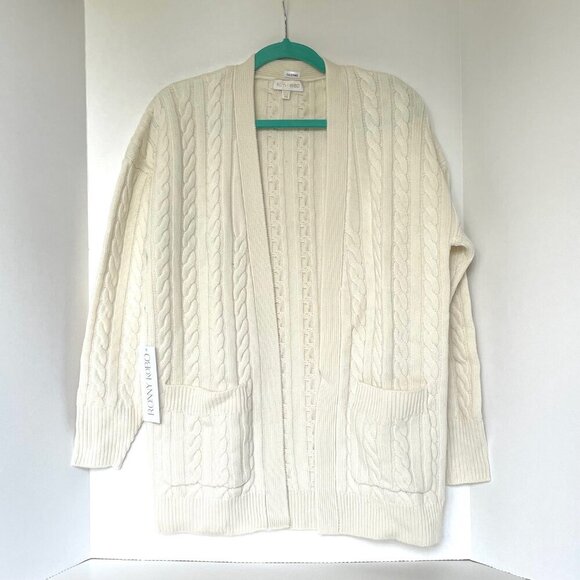 Ronny Kobo Sweater Womens Extra Small Ivory Oversized Wool Cashmere Cardigan - Picture 4 of 11
